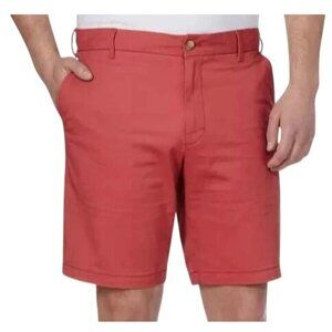 NWOT Izod Men's Size 32 Saltwater Stretch Chino Shorts Red Cotton Blend